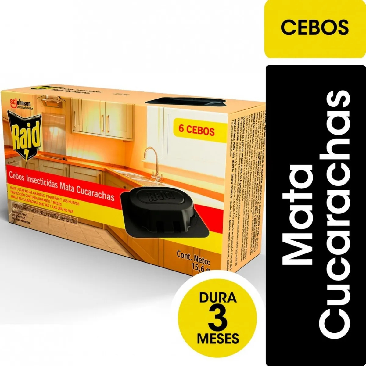 RAID CEBO CUCARACHAS X 6 CEBOS