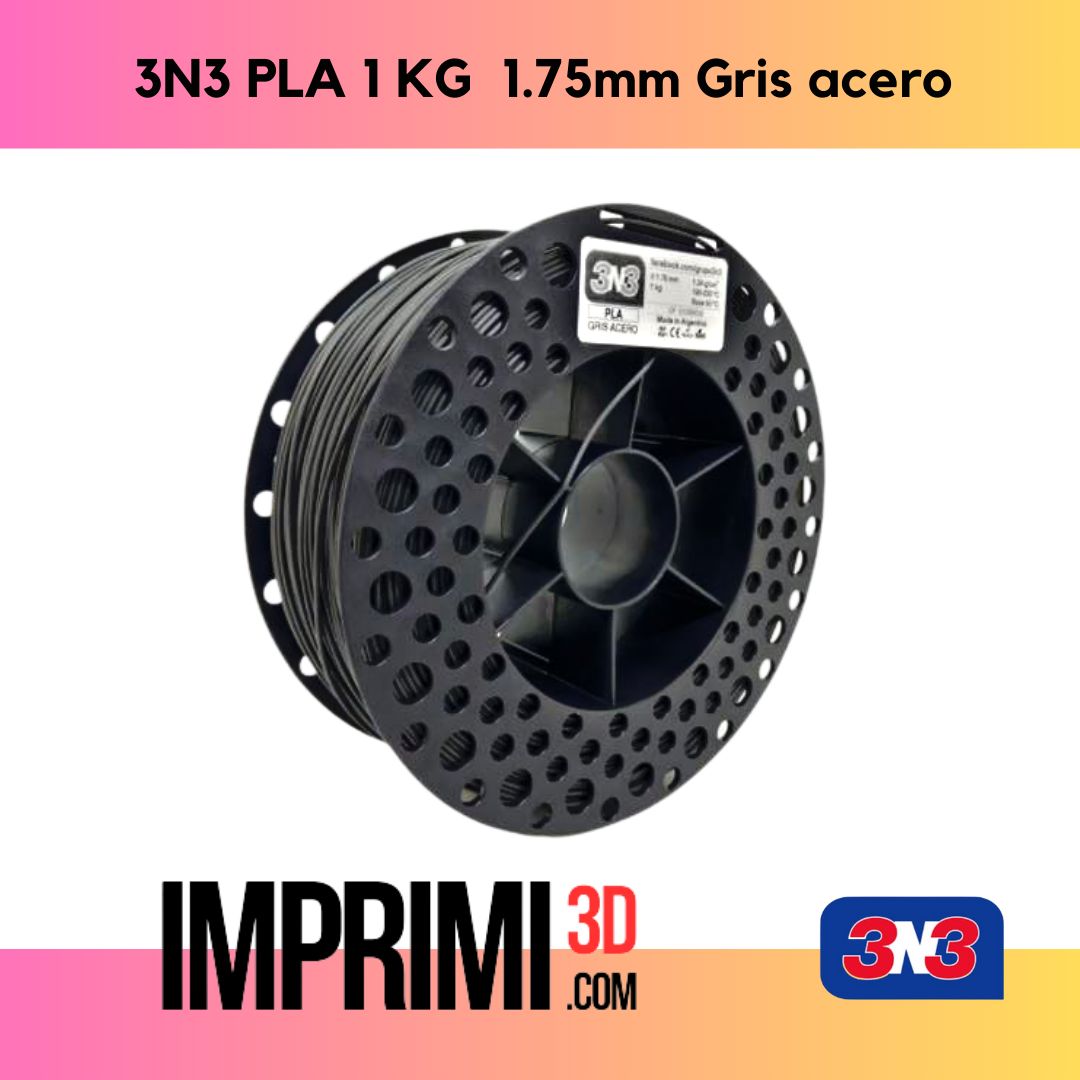 3N3 PLA 1 KG - GRIS ACERO