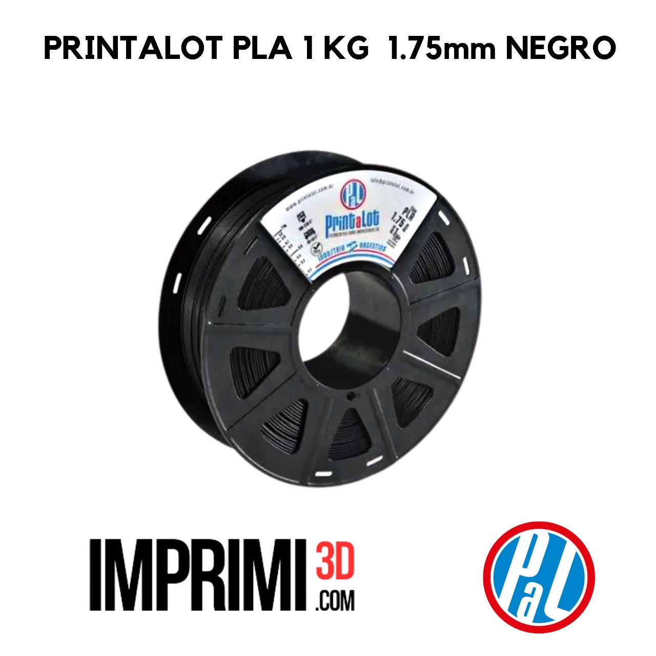 PRINTALOT PLA 1 KG - NEGRO