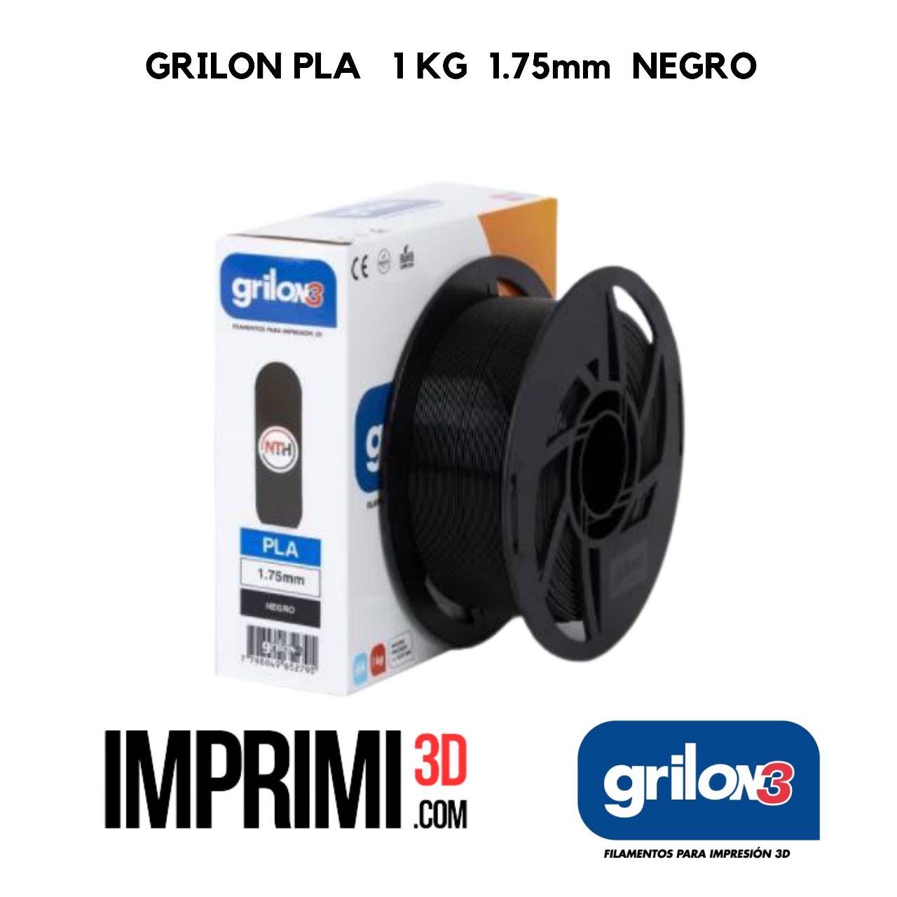 GRILON PLA 1 KG - NEGRO